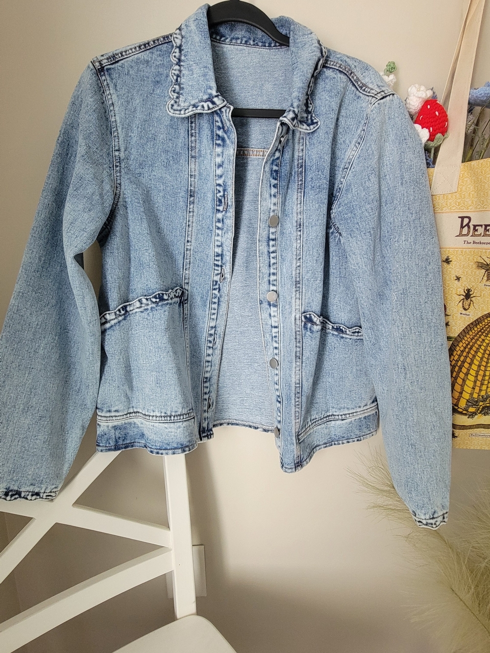 Light Wash Denim Cottagecore Jacket - Women Size Small
